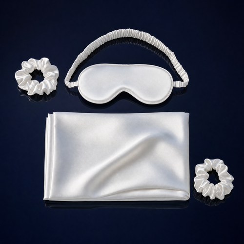 Dream Set · Kissenbezug, Schlafmaske & Scrunchies